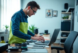 Laptop repair by professional technician at home